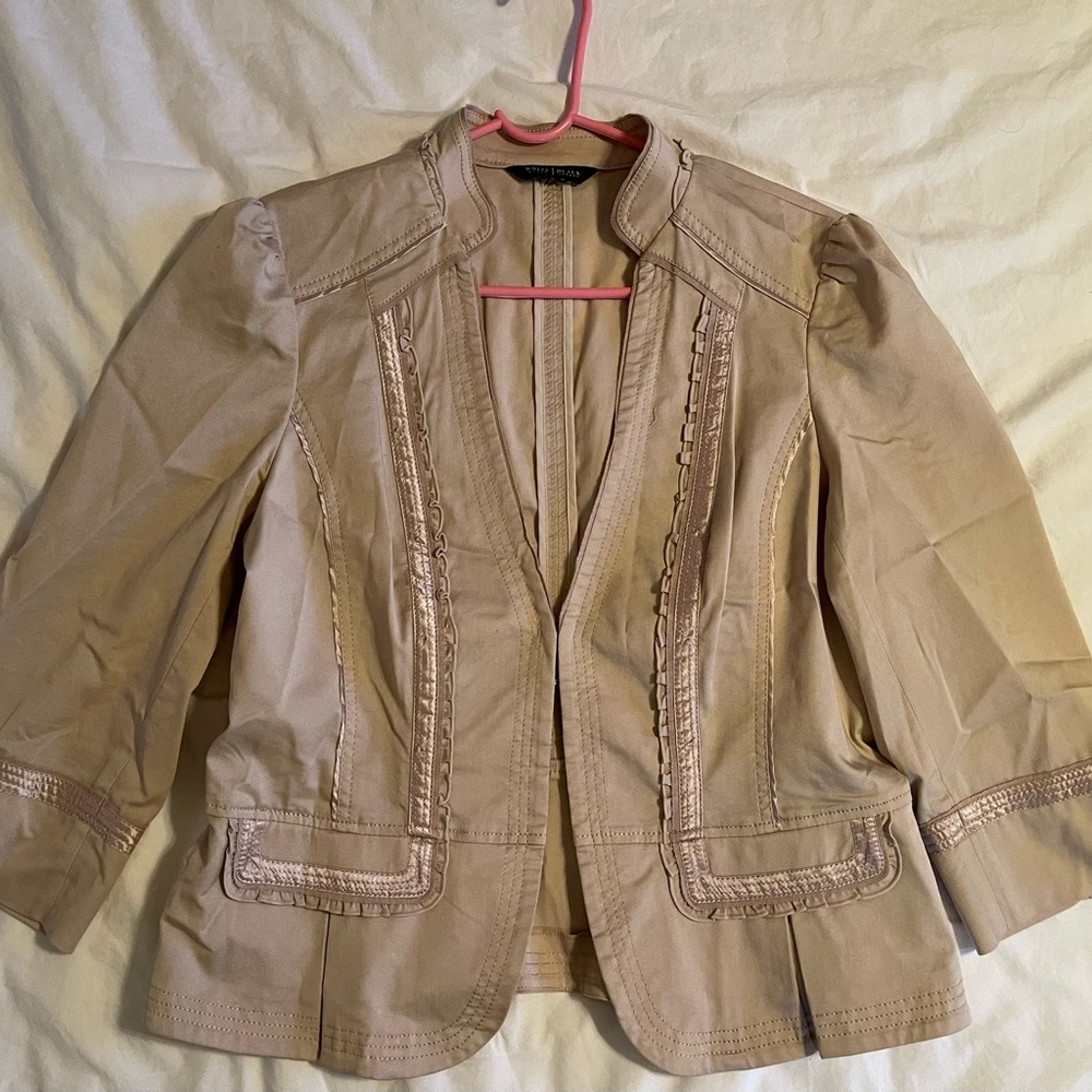 White House Black Market Cream Jacket for Women - Picture 2 of 3